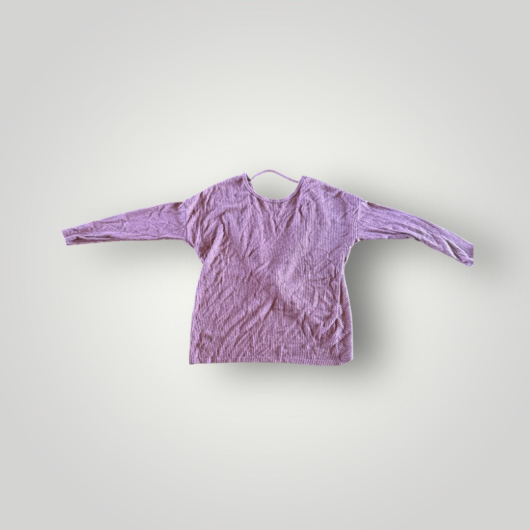 Daytrip Mauve Ribbed Twist-Front Top Size Small